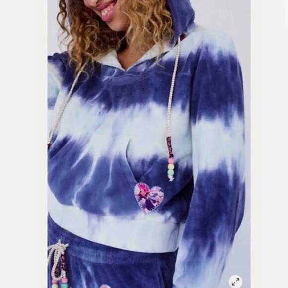 LoveShackFancy Kirby Tie Dye Terrycloth Hoodie - Picture 2 of 9